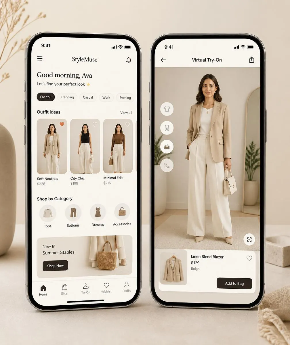CoreStyl app screens