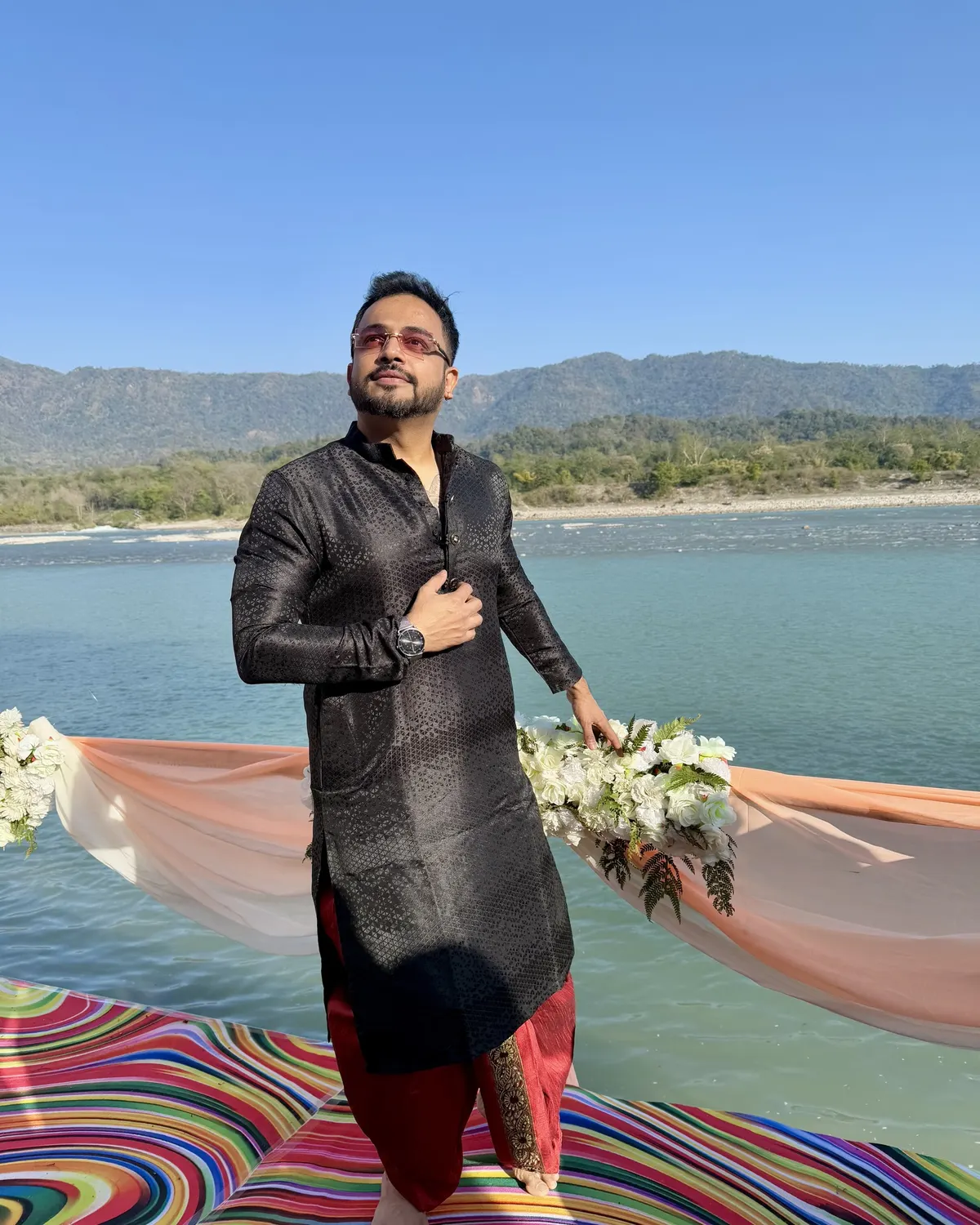 Editorial portrait styled by CoreStyl — Athletic & Rectangle, Silk Kurta Set · Festive Celebrations